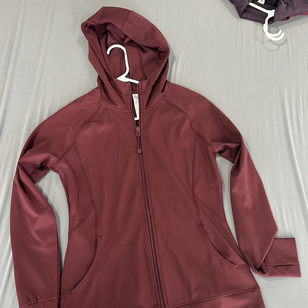 Purple maroon Reebok full zip dry fit hoodie small
